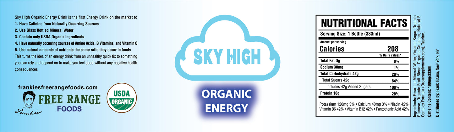 Sky High Organic Probiotic Energy Drink